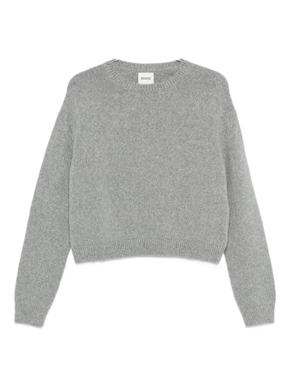 Khaite Ribbed-knit Sweater In Gray