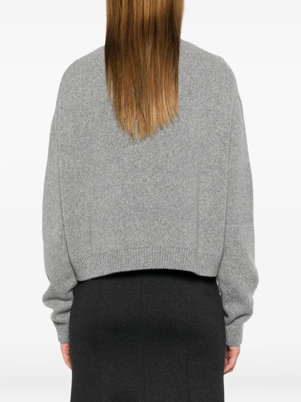 Khaite Ribbed-knit Sweater In Gray