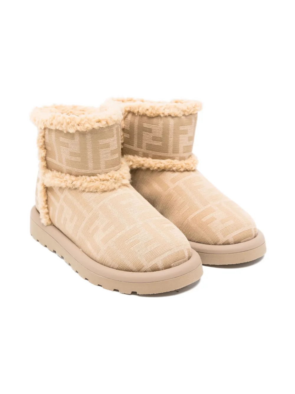 Fendi Kids Fendi Flat shoes Beige