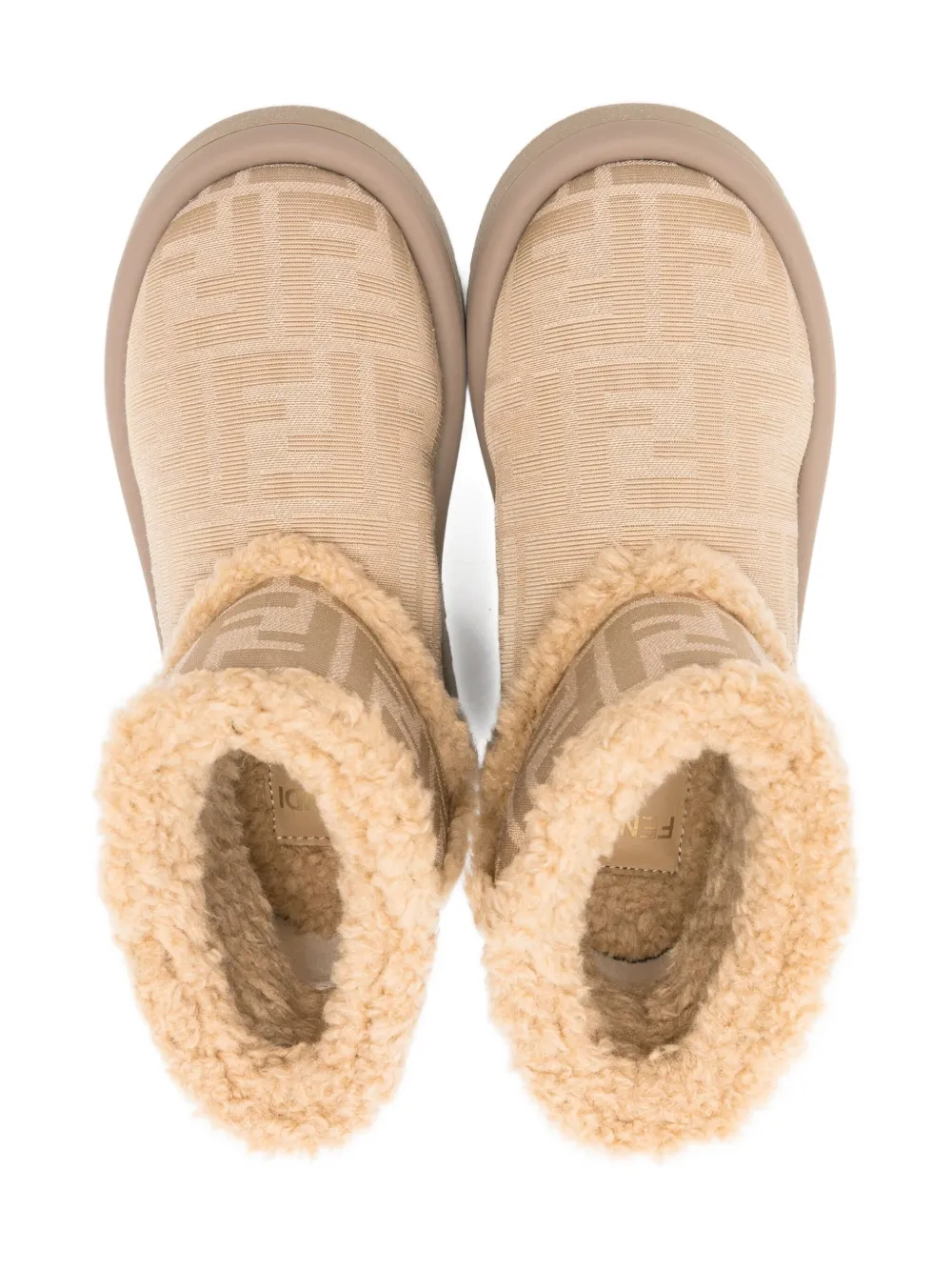Fendi Kids Fendi Flat shoes Beige