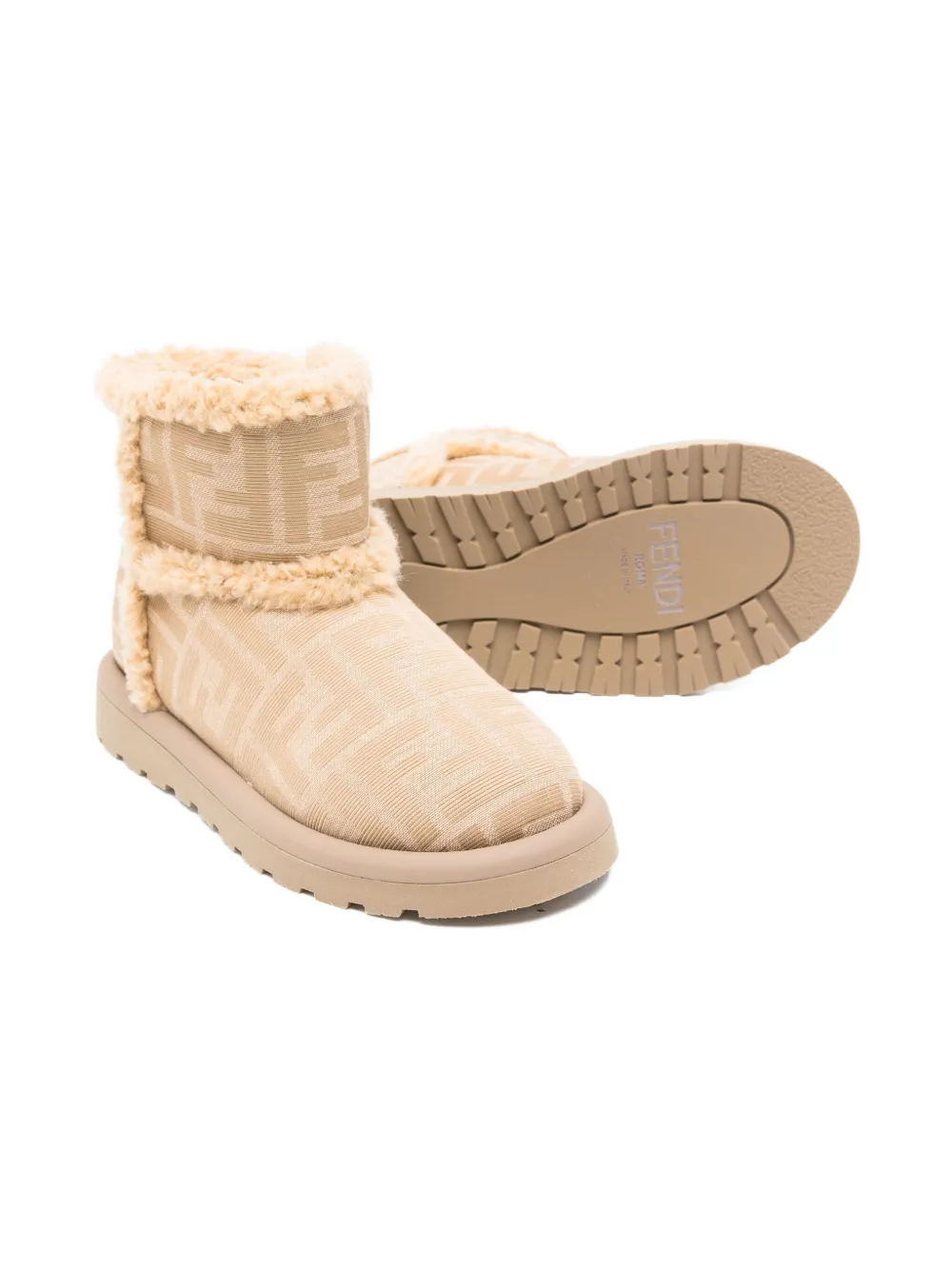 Fendi Kids Fendi Flat shoes Beige