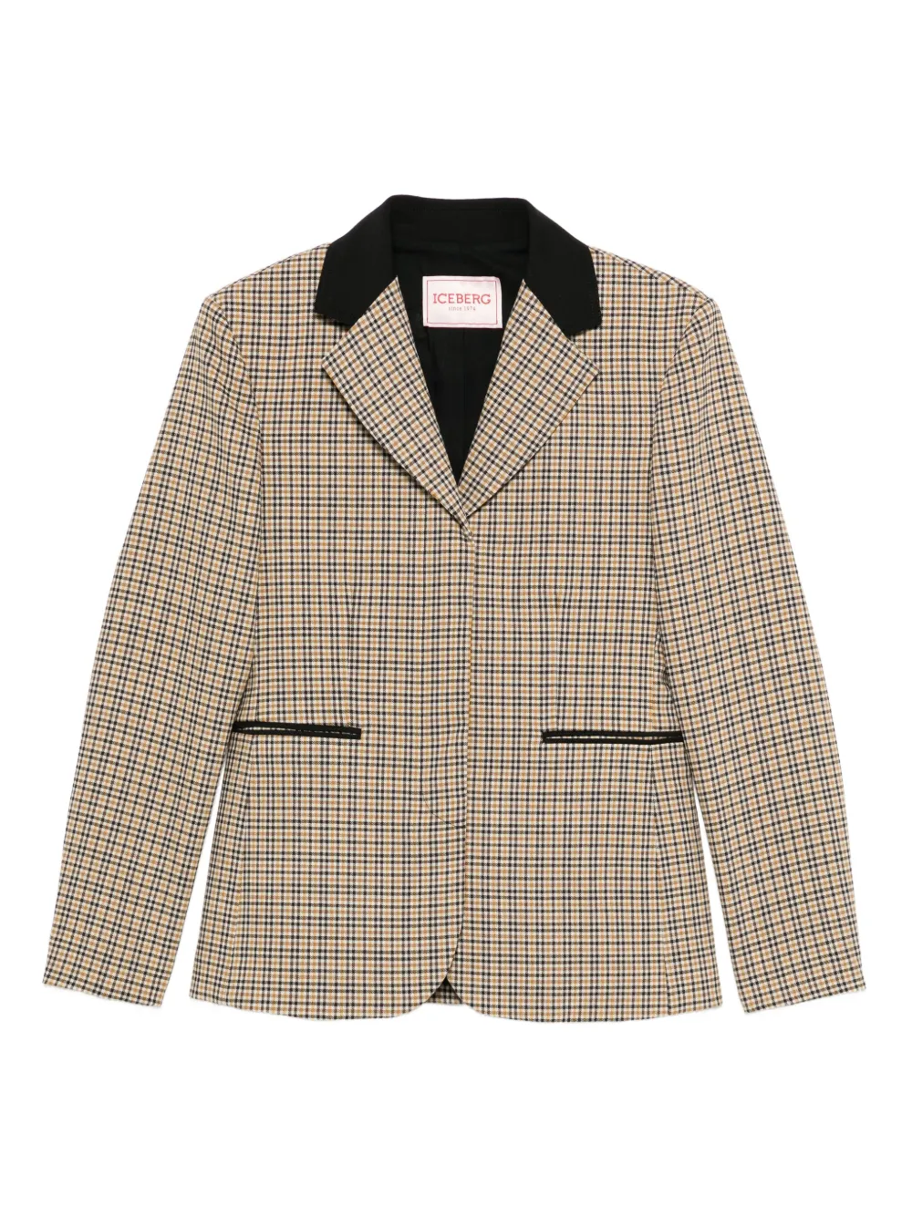 Iceberg chaqueta con motivo de cuadros | neutro | Image 1