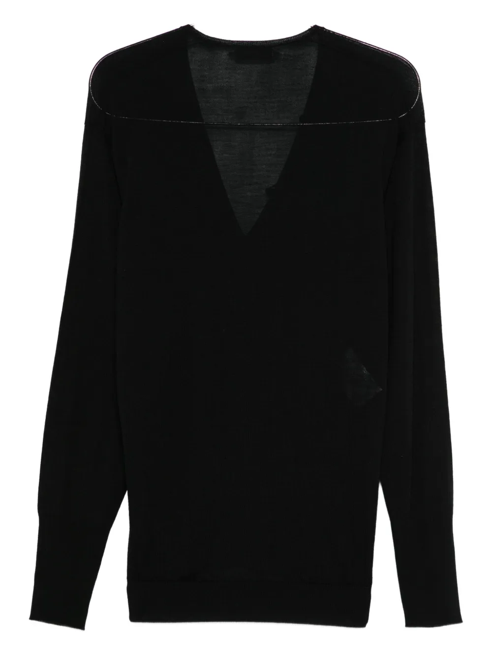 Alberta Ferretti Floral-appliqué Cardigan In Black