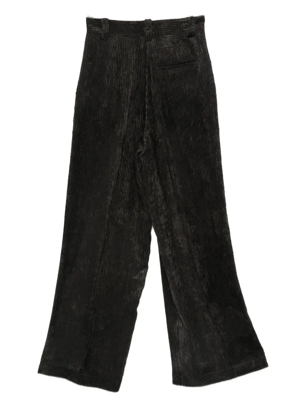 Alysi Broek met ribfluwelen textuur - Grijs