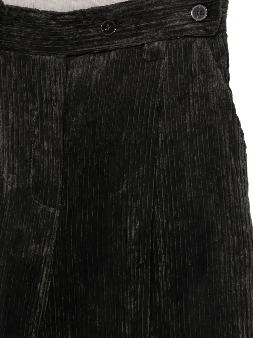 Alysi Broek met ribfluwelen textuur Grijs