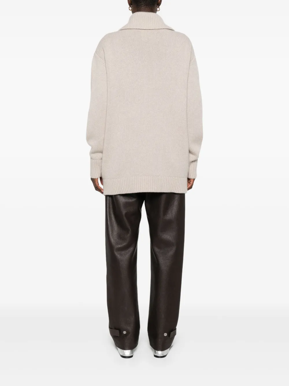 Lisa Yang Drop-shoulder Cardigan In Neutral