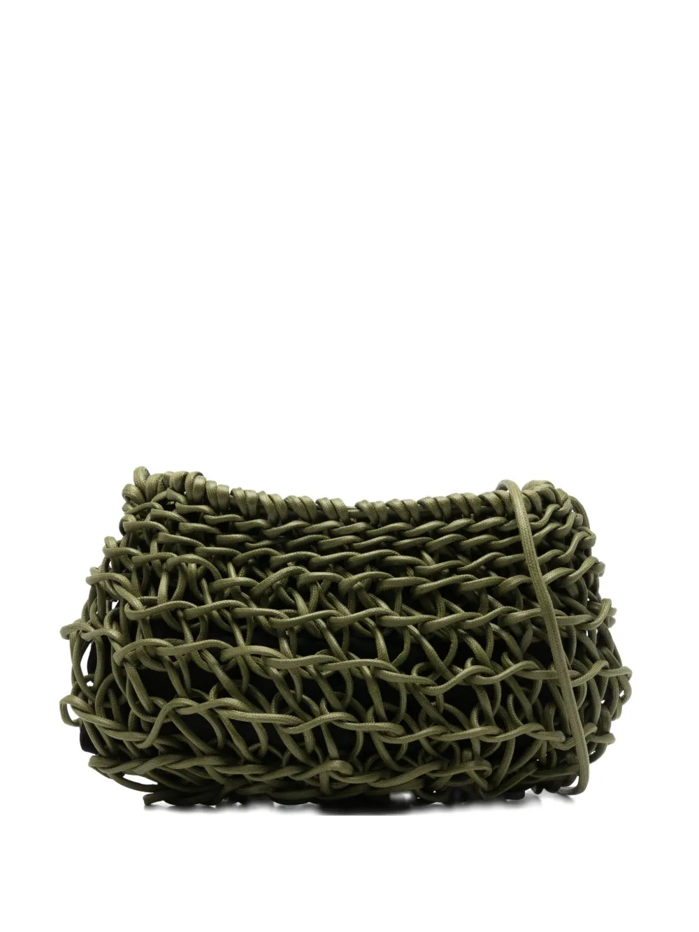 Alienina Cecilia Interwoven Shoulder Bag In Green