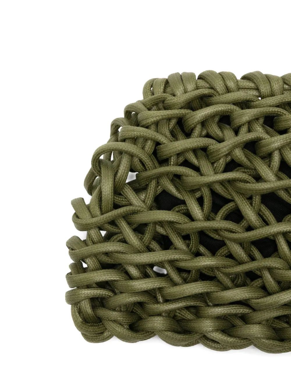 Alienina Nora Interwoven Clutch Bag In Green