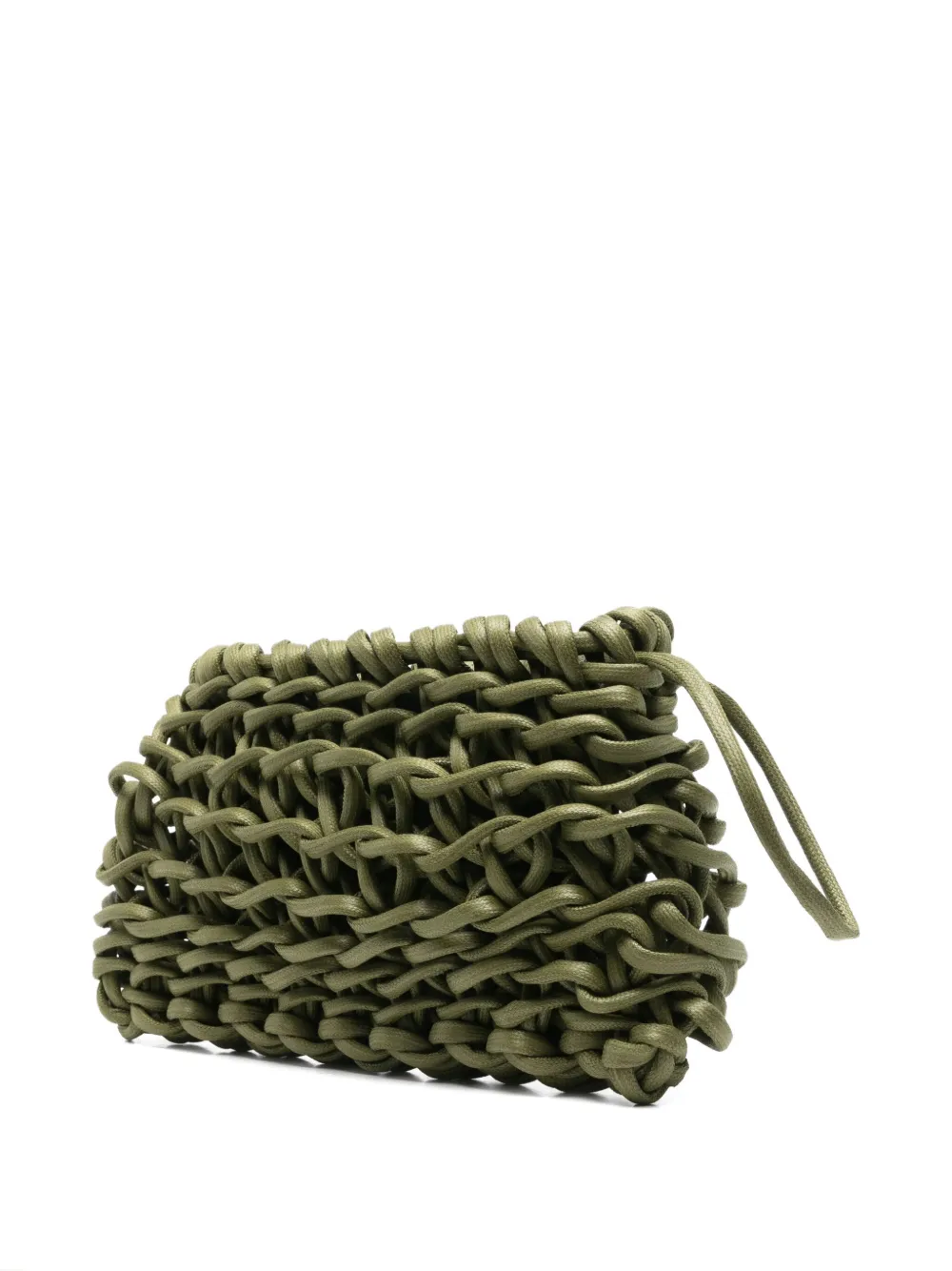 Alienina Nora Interwoven Clutch Bag In Green