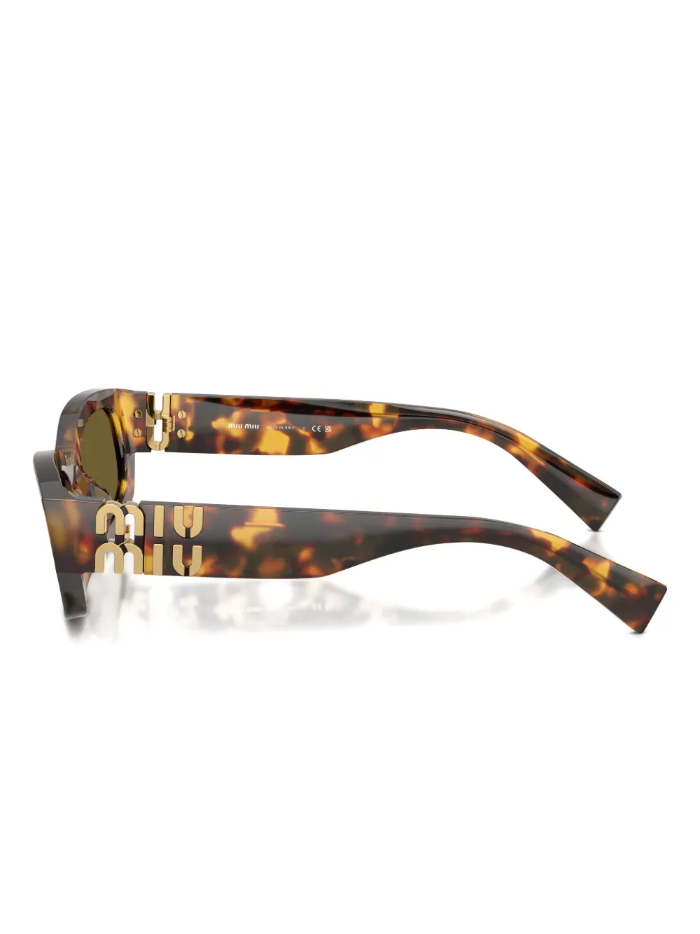 Miu Miu Rectangle-frame Sunglasses In Black