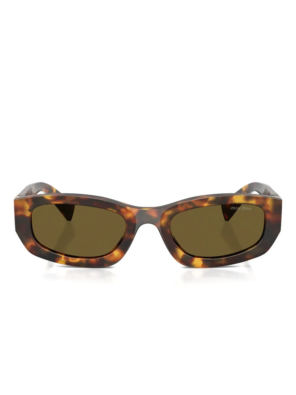 Miu Miu Rectangle-frame Sunglasses In Black