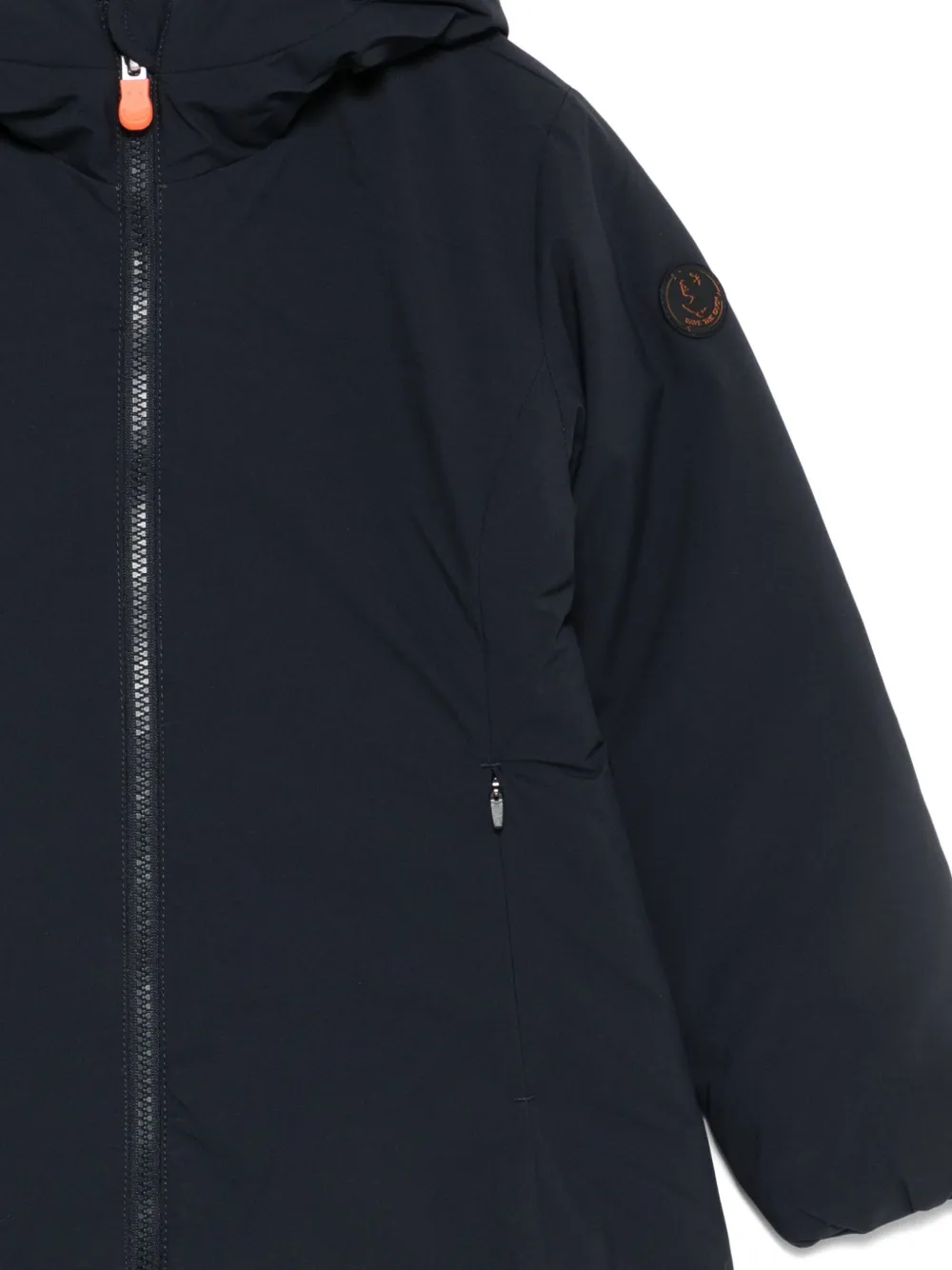 Save The Duck Hooded Padded Coat In Black