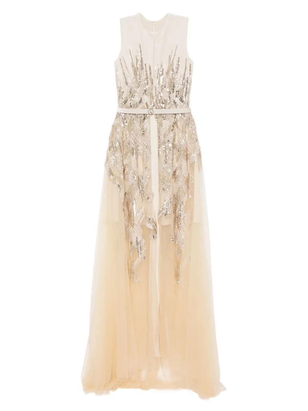 Saiid Kobeisy Abito con ricamo - Toni neutri