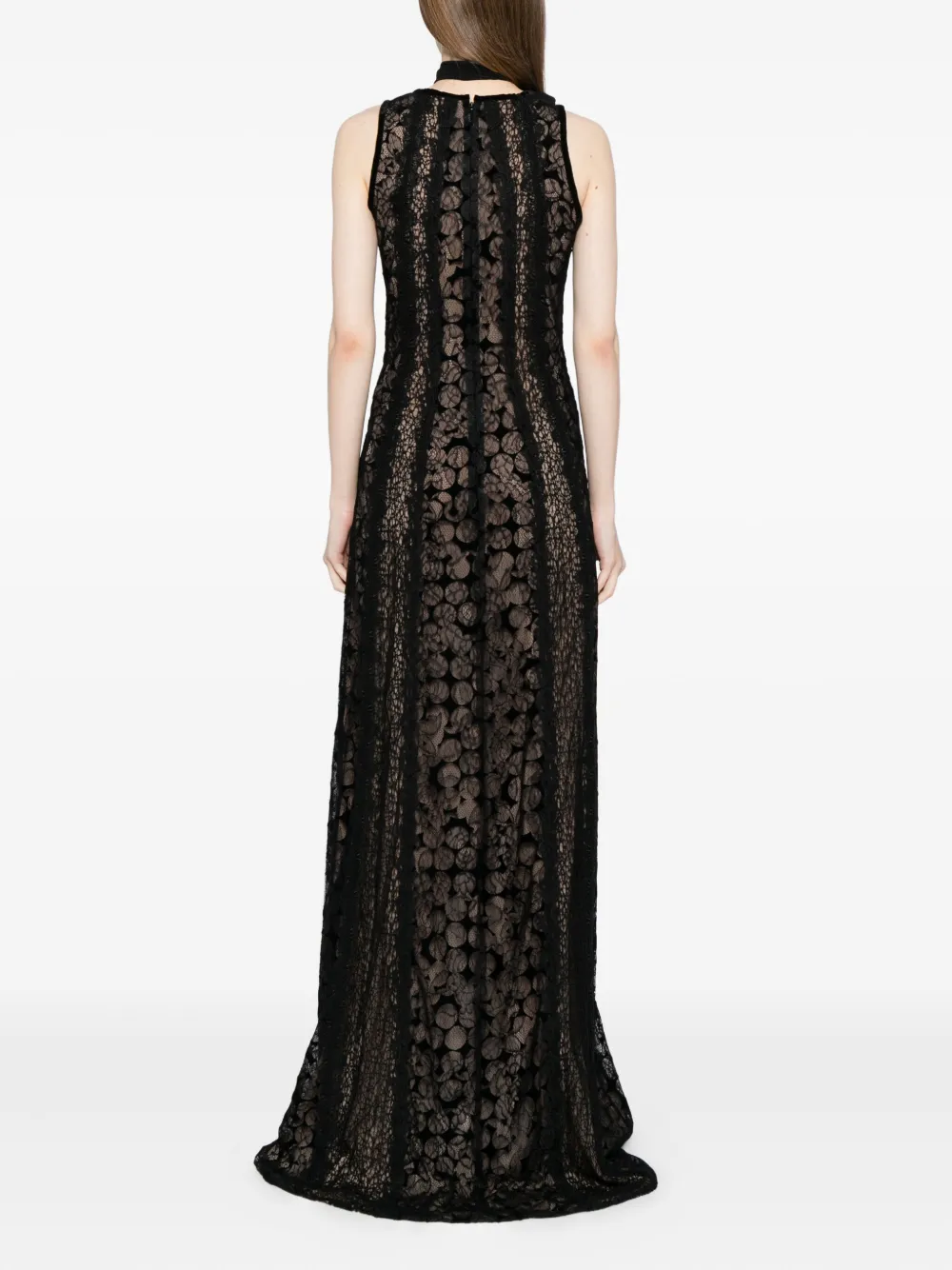 Saiid Kobeisy Maxi-jurk van kant Zwart