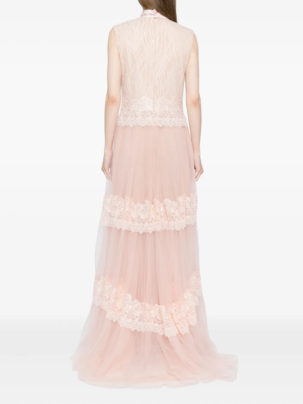 Saiid Kobeisy Jurk met strik van kant Roze