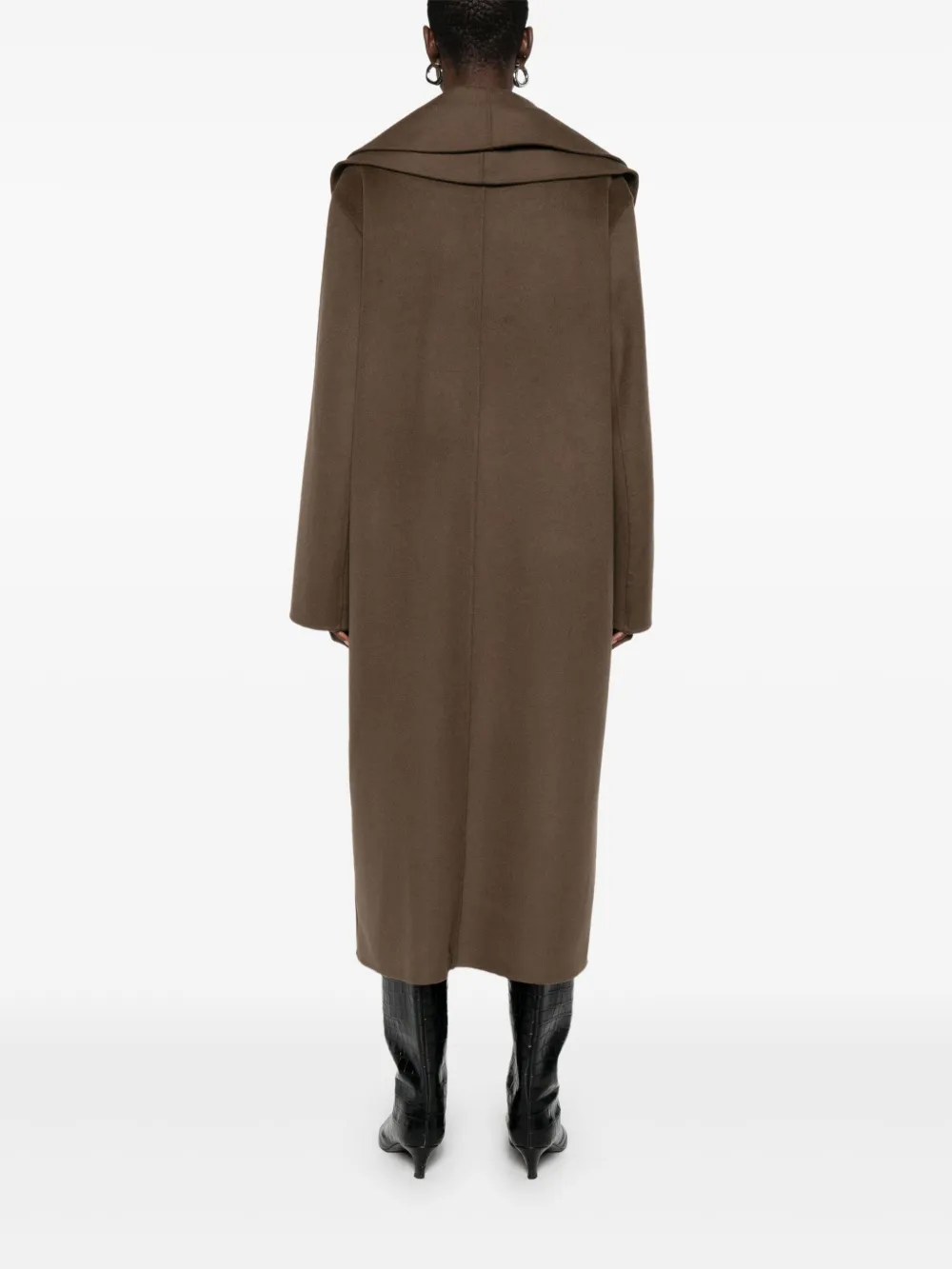 Magda Butrym Shawl-lapel Double-breasted Coat In Brown
