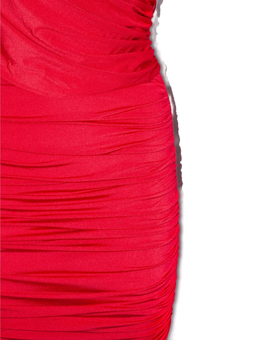 The Andamane Waverly Cape Ruched Effect Mini Dress In Red