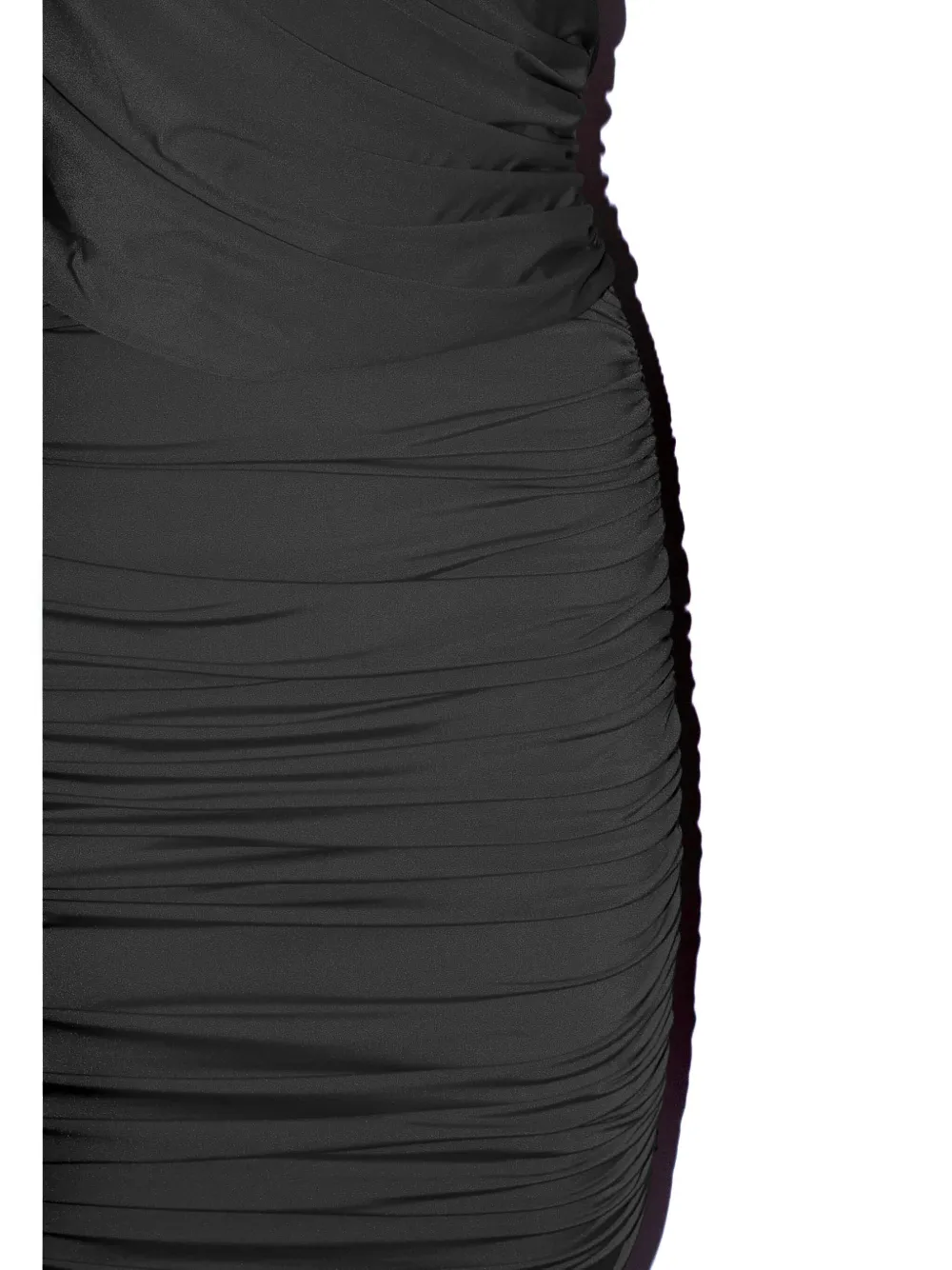 THE ANDAMANE Waverly mini-jurk met cape en ruches - Zwart