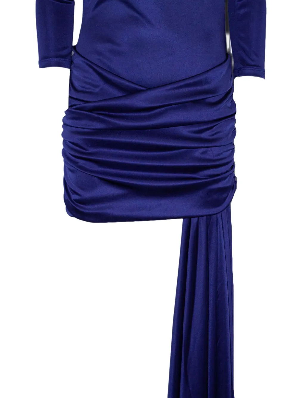 THE ANDAMANE Wendell gedrapeerde off-shoulder mini-jurk Blauw