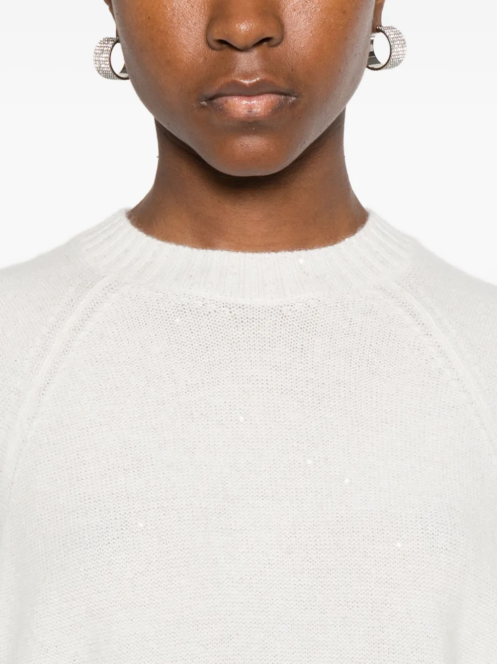 Fabiana Filippi Tanktop verfraaid met pailletten Wit