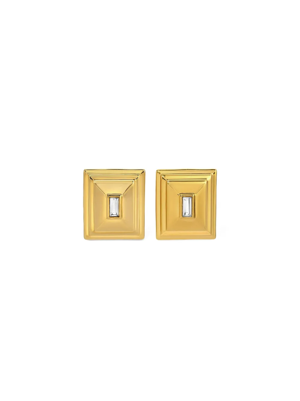 Heaven Mayhem Plaza square earrings - Goud