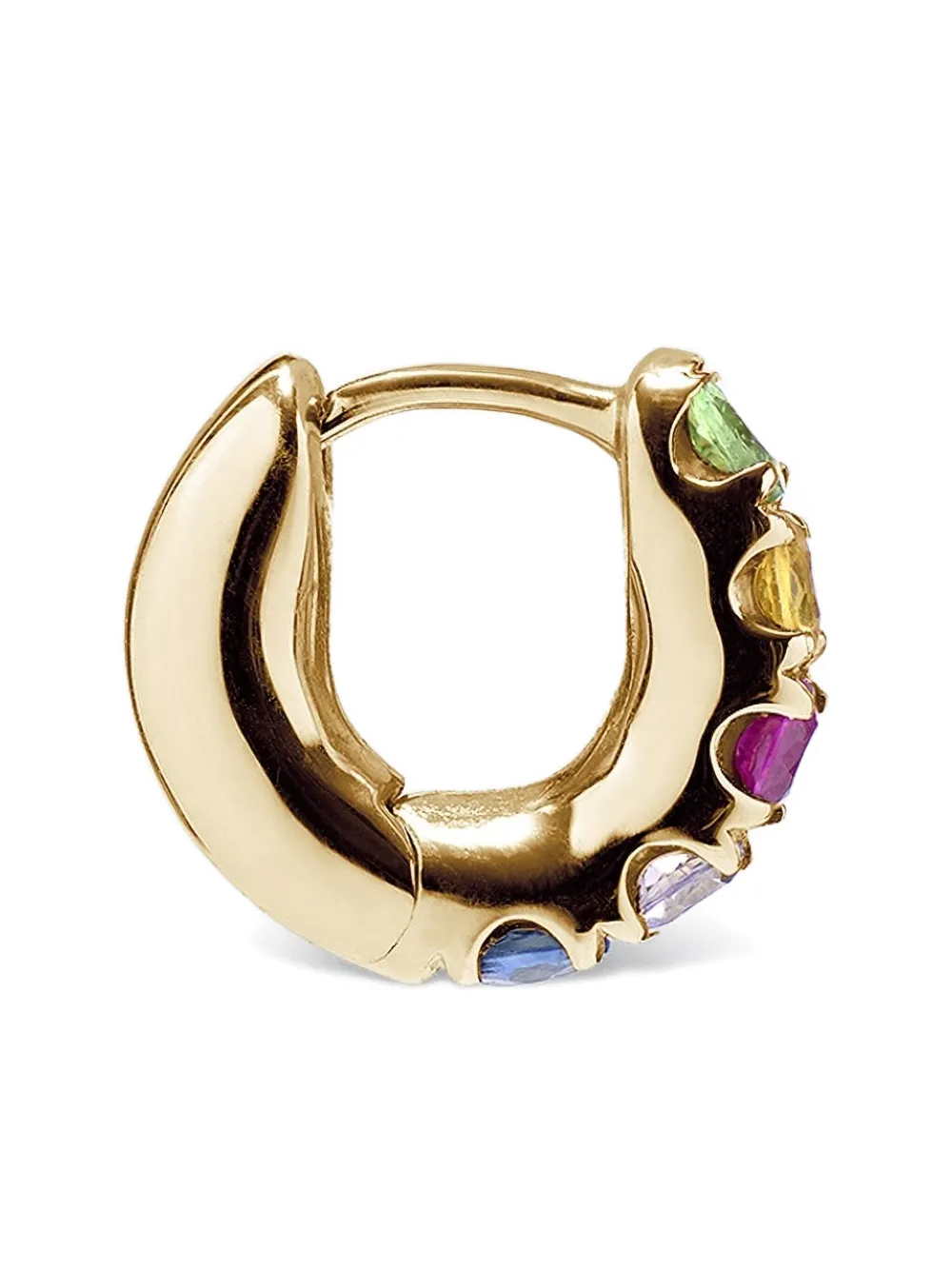 Roxanne First 14k Yellow Gold Rainbow Sapphire Single Earring In Gold