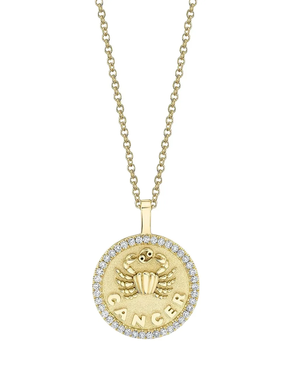 Anita Ko 18k Yellow Gold Diamond-frame Cancer-pendant Necklace