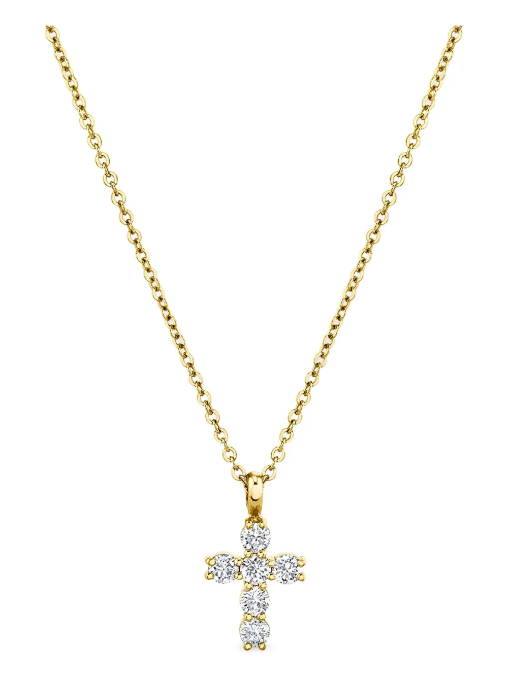 Anita Ko 18k Yellow Gold Cross Diamond Necklace