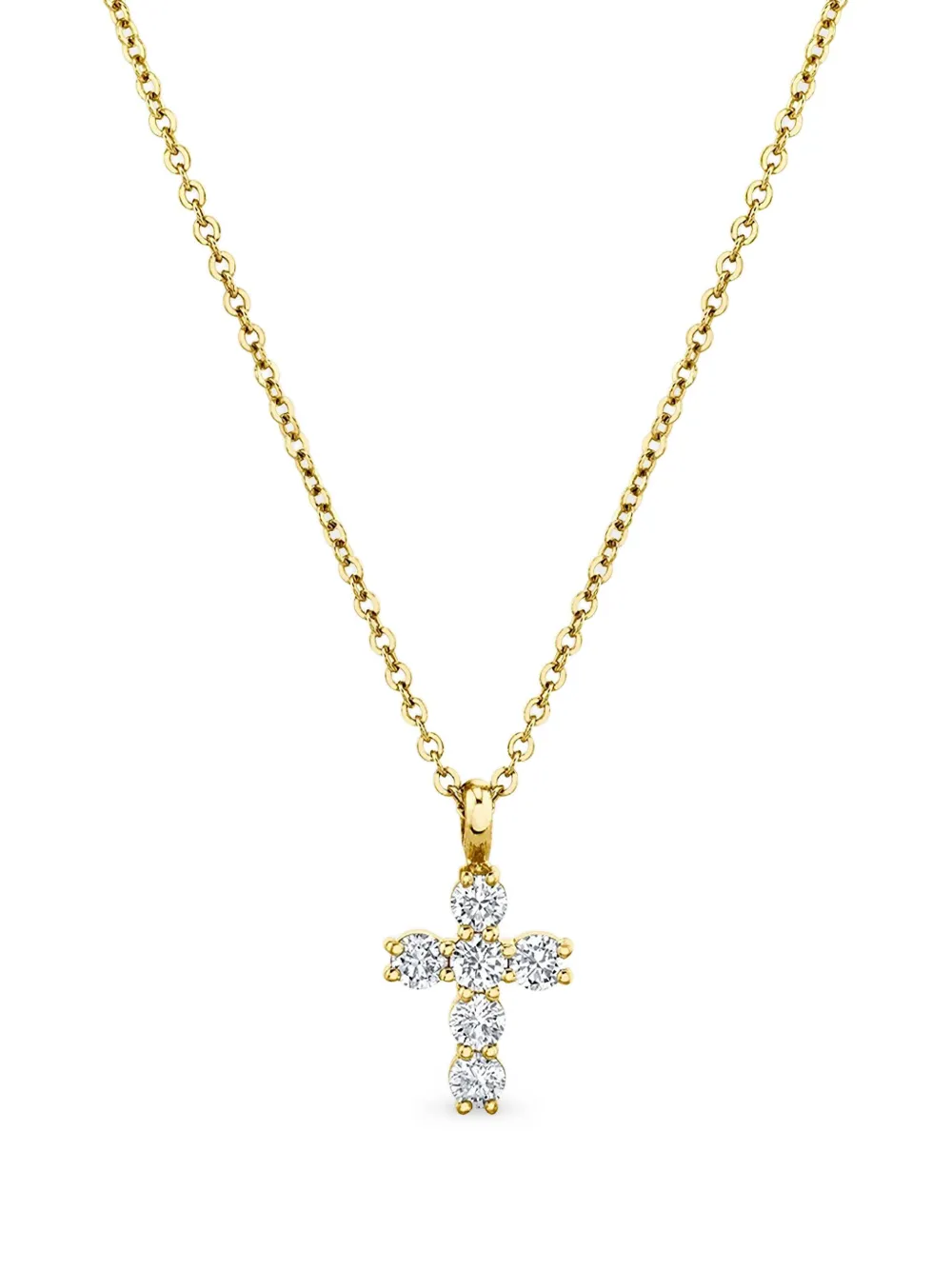 Anita Ko 18K yellow gold cross diamond necklace