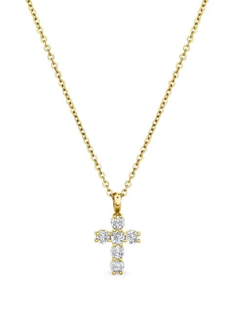 Anita Ko collar Cross en oro amarillo de 18kt con diamante
