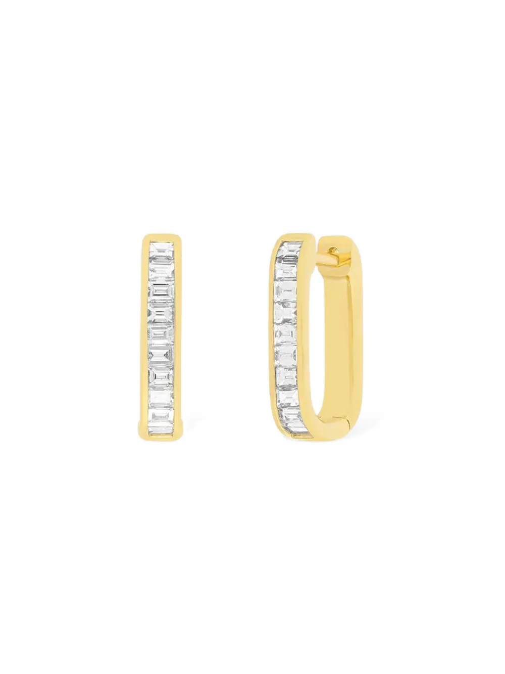 Ef Collection 14k Yellow Gold Jumbo Lola Diamond Hoop Earrings In Gold