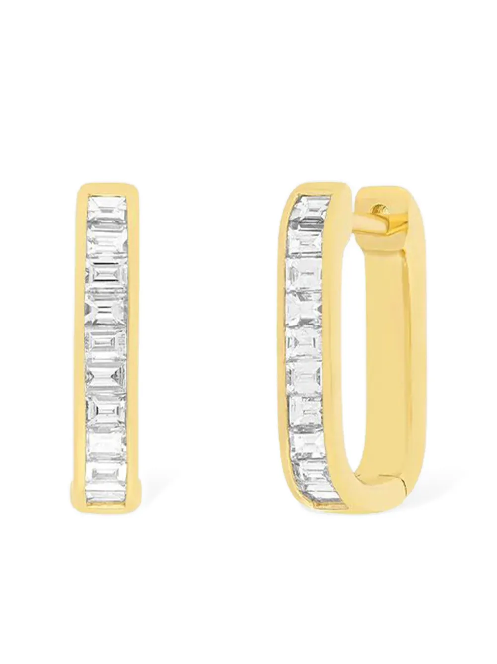 Ef Collection 14K yellow gold Jumbo Lola diamond hoop earrings -