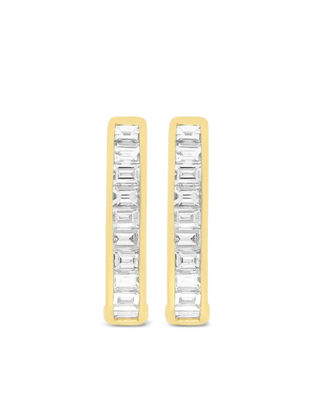 Ef Collection 14K yellow gold Jumbo Lola diamond hoop earrings