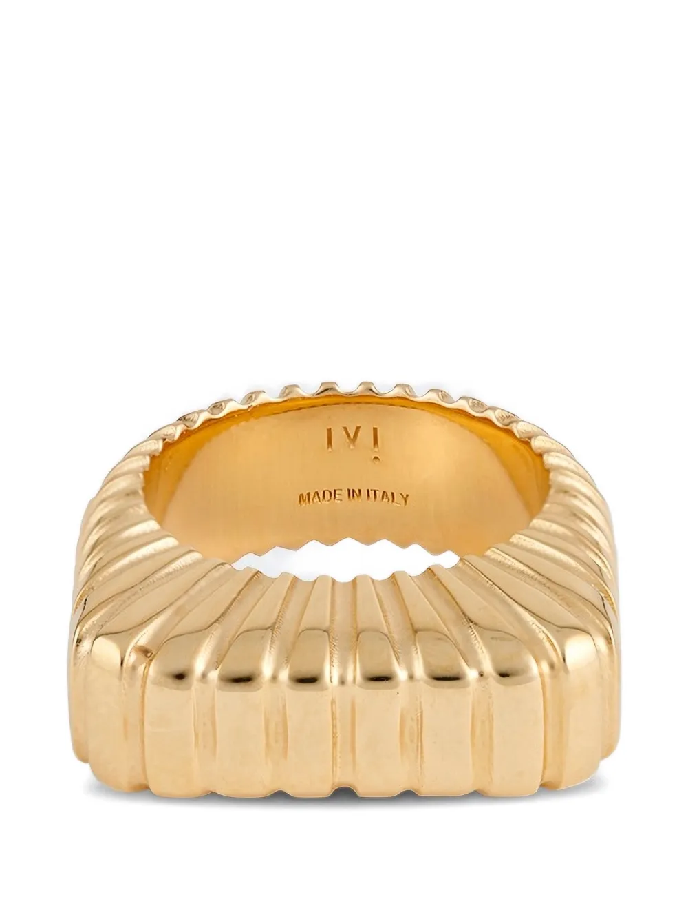 IVI Gaia ribbed signet ring - Oro