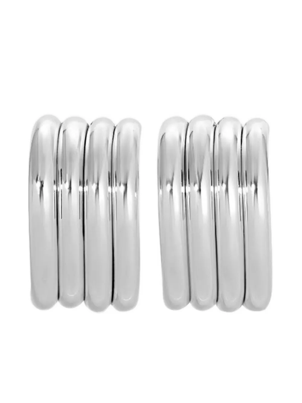 Heaven Mayhem Aria ribbed earrings - Silber