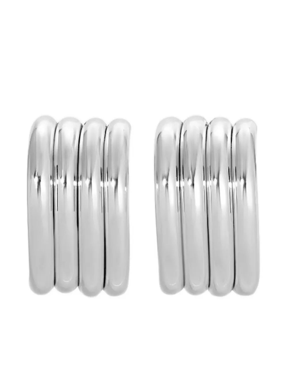 Heaven Mayhem Aria ribbed earrings - Zilver