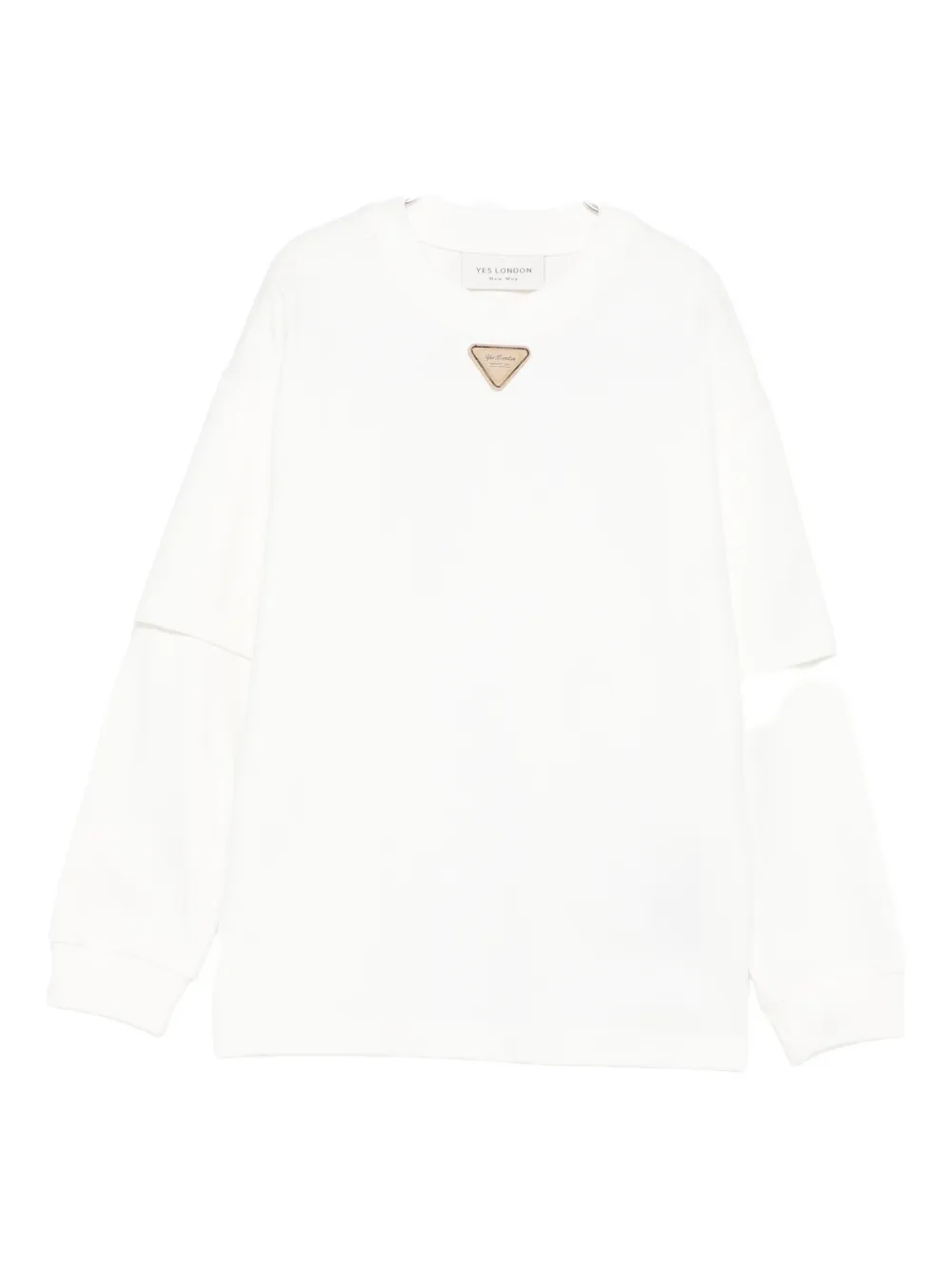YES LONDON cotton long-sleeve T-shirt | White | Image 1