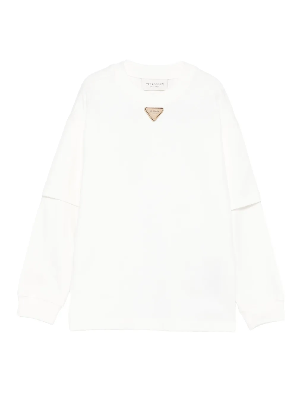 YES LONDON cotton long-sleeve T-shirt - Bianco