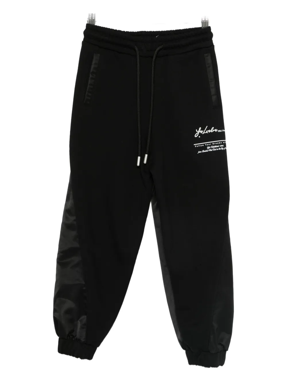 YES LONDON logo-print track pants | Black | Image 1