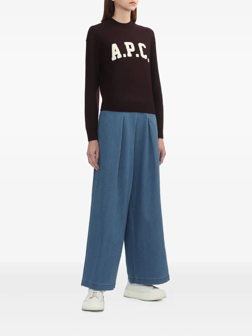 A.P.C. pull rayé à logo | Pulls | Image 2