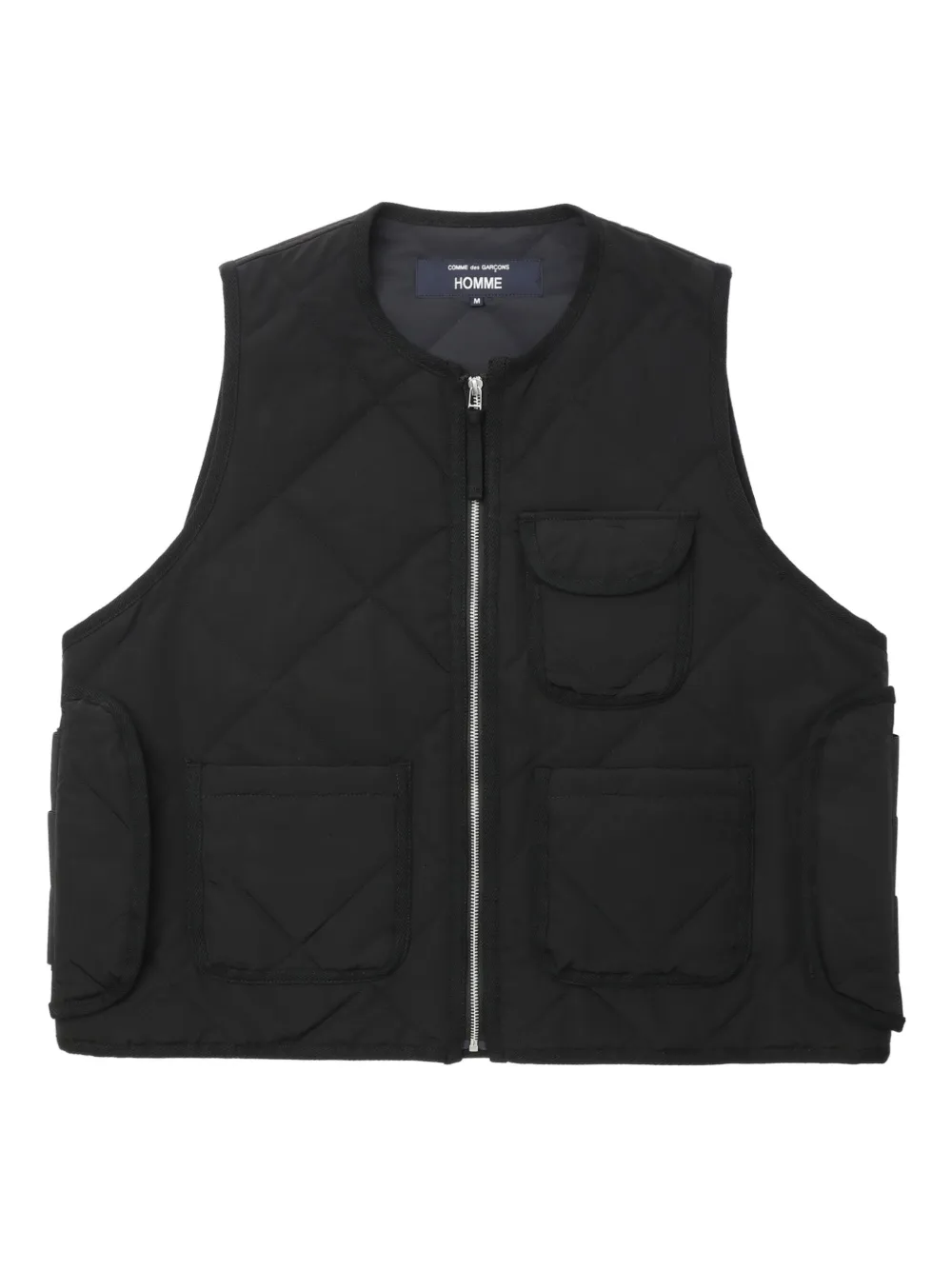Comme des Garçons Homme quilted zip vest | Black | Image 1