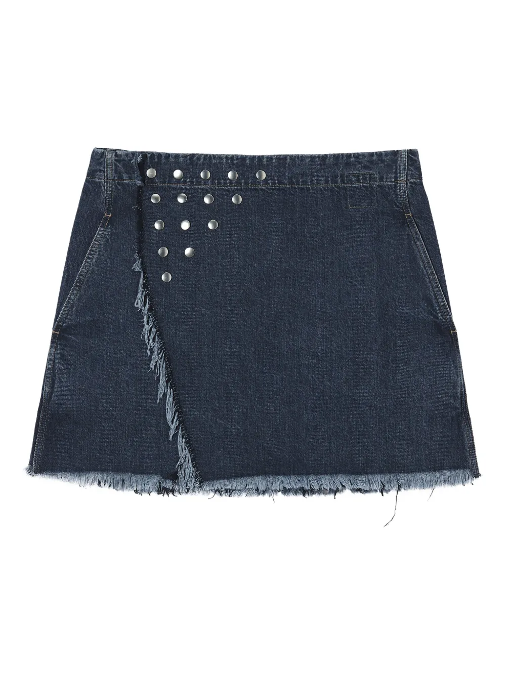 Rick Owens Drkshdw Sisysnap Denim Skirt In Blue