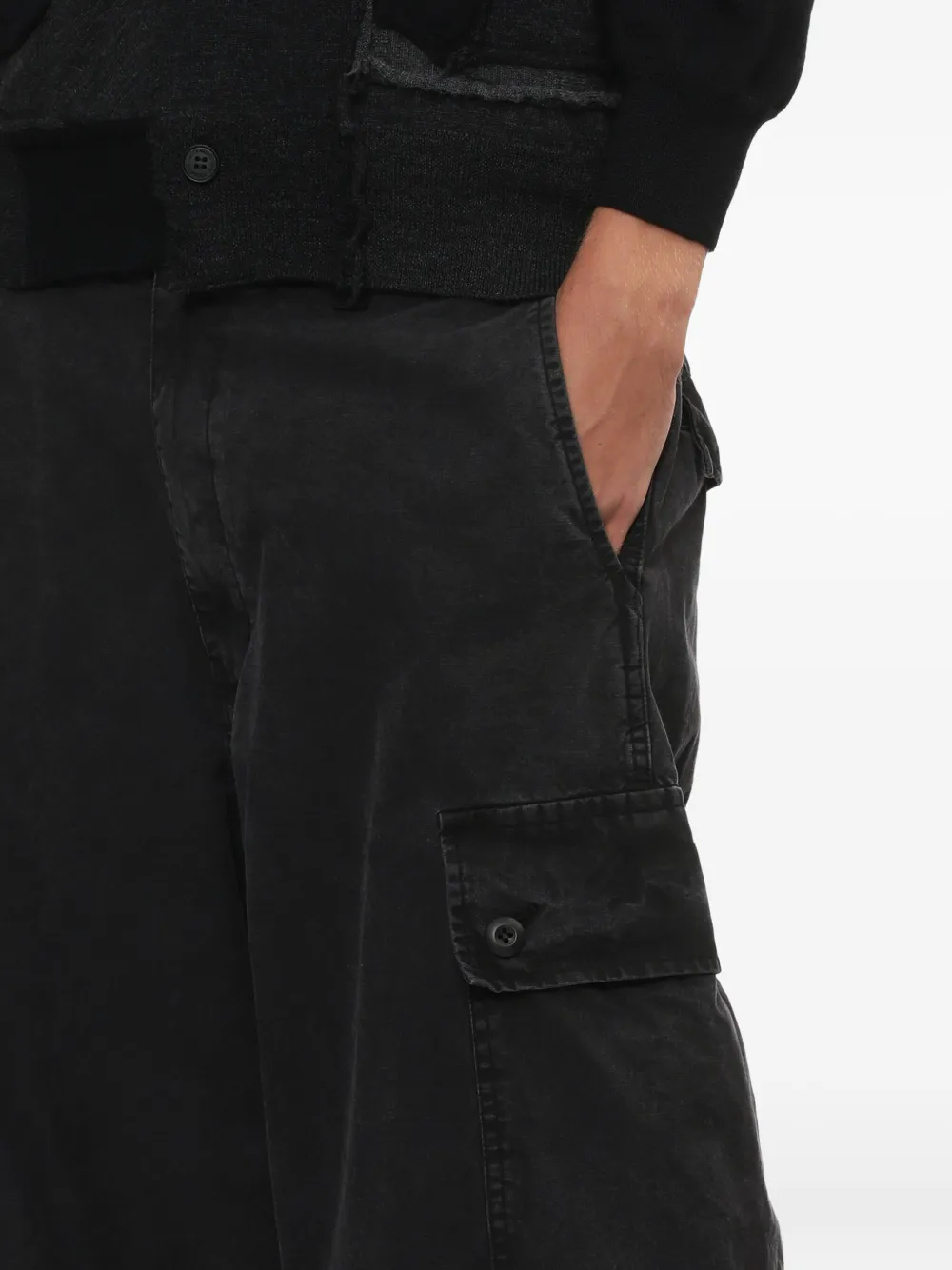 Comme Des Garçons Homme Deux Cargo Pocket Trousers In Black