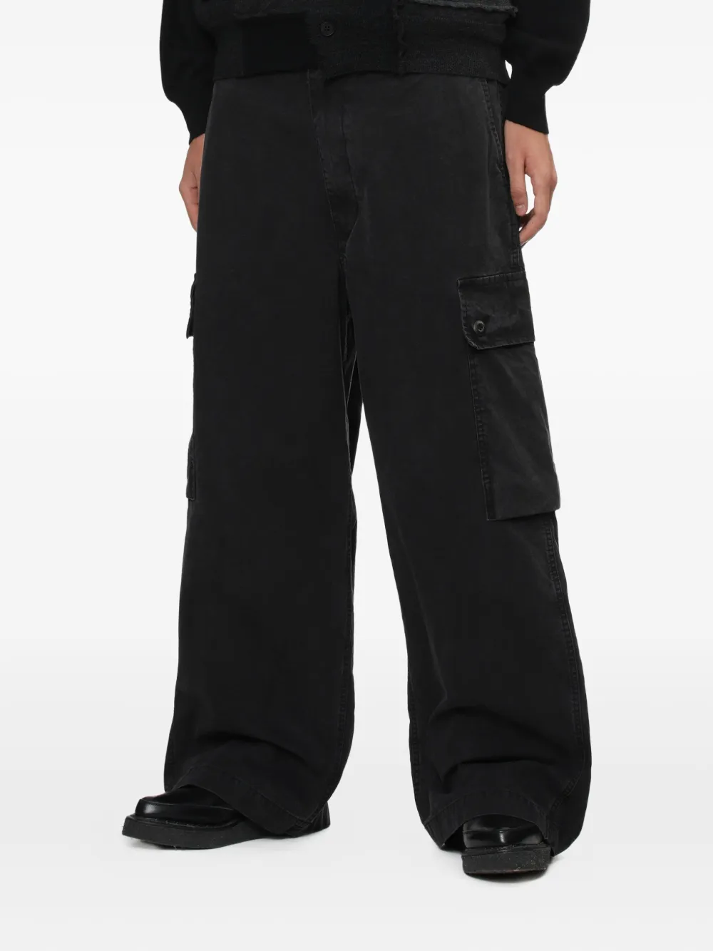 Comme Des Garçons Homme Deux Cargo Pocket Trousers In Black