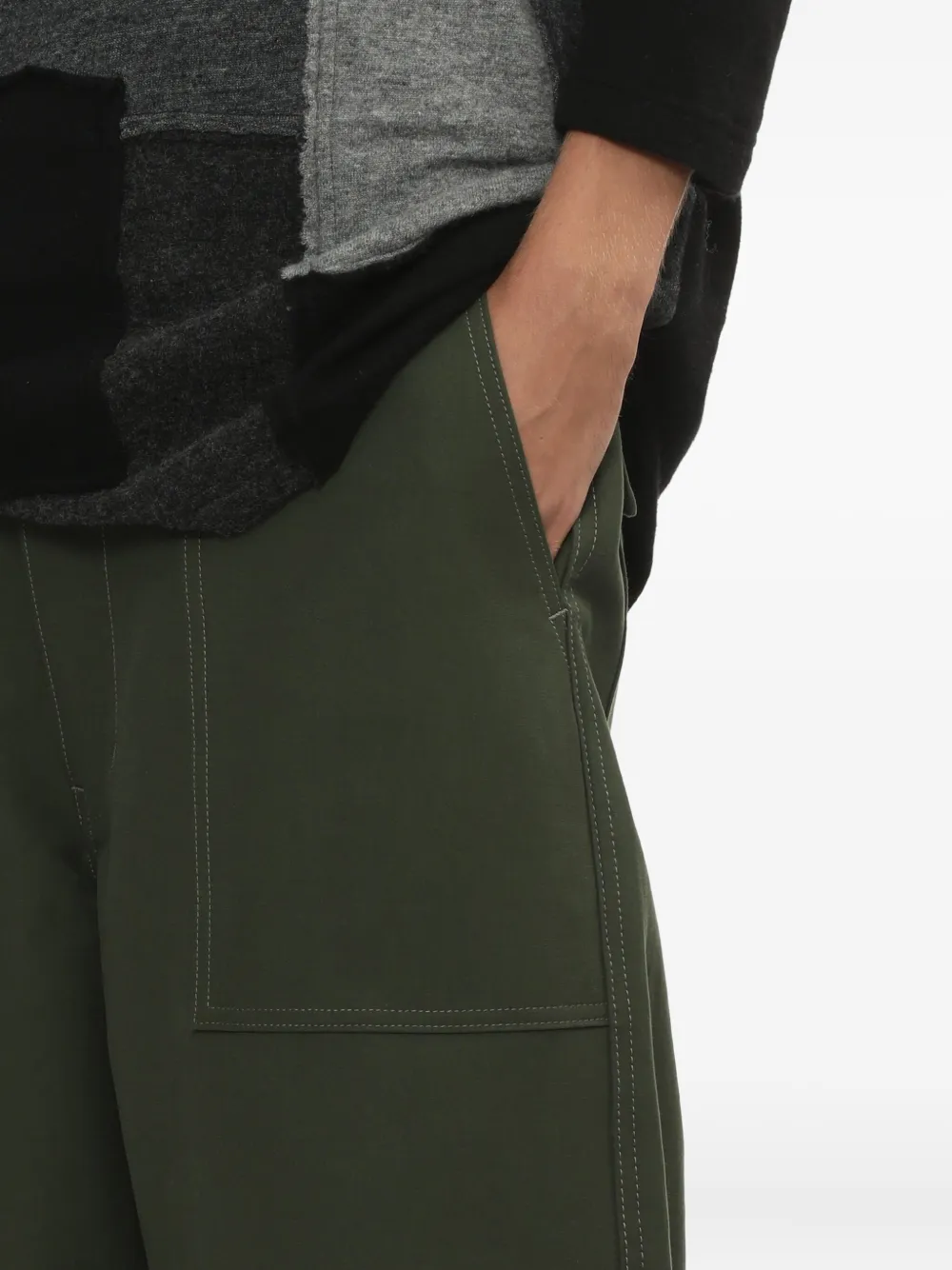 Comme des Garçons Homme Broek met zak Groen