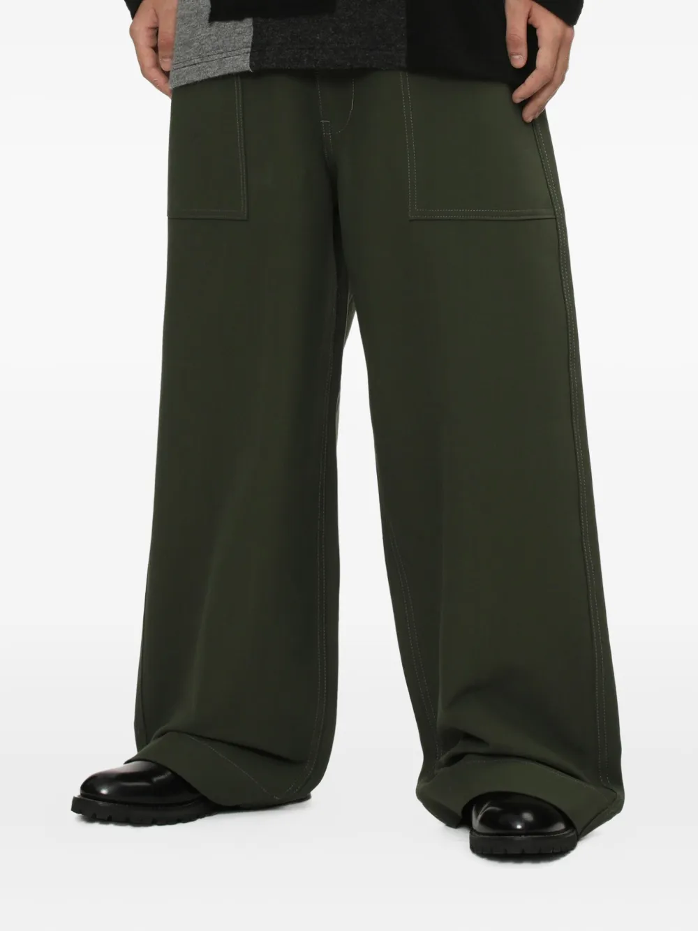 Comme des Garçons Homme Broek met zak Groen