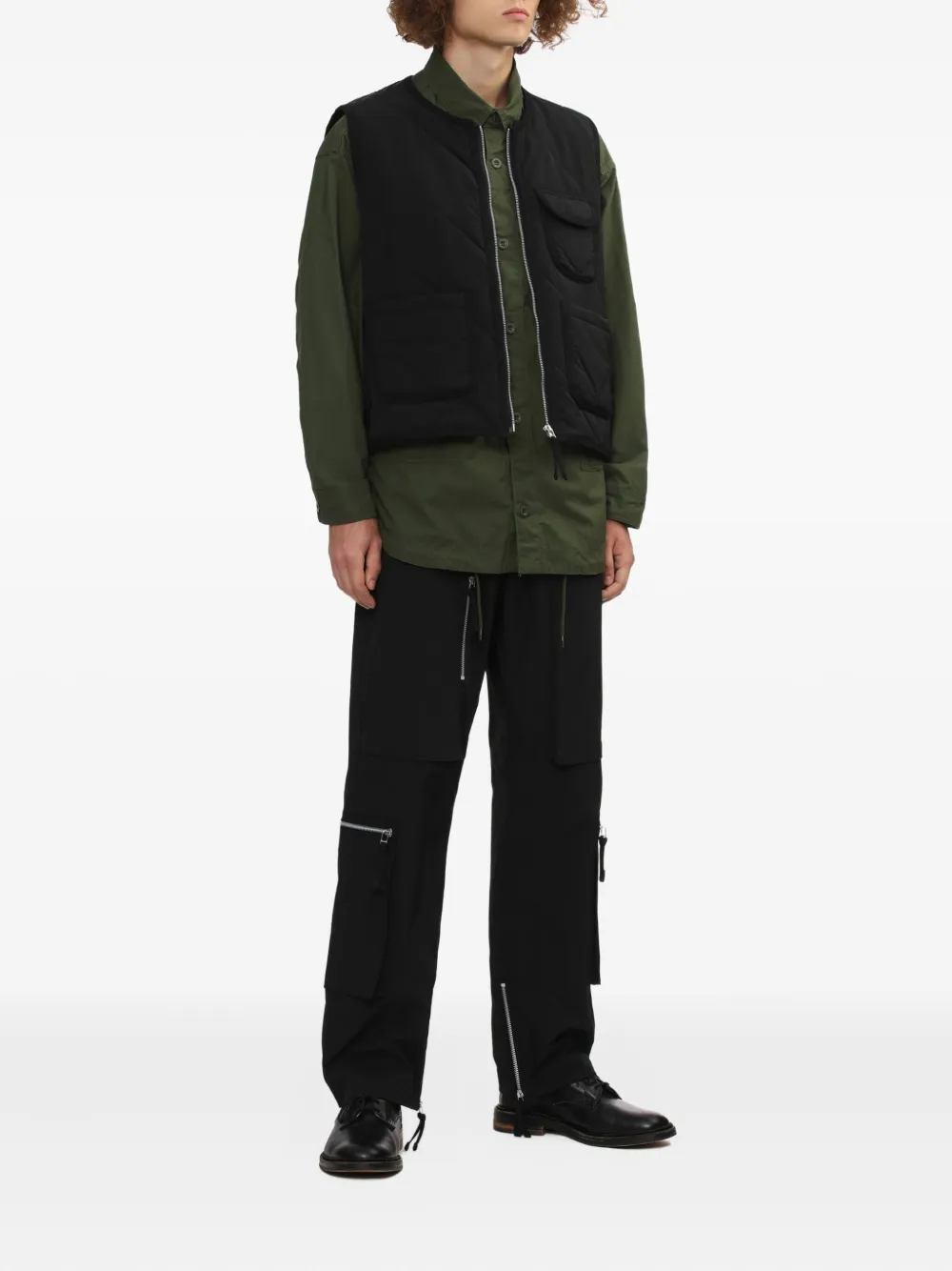 Comme des Garçons Homme Broek met ritszak - Zwart