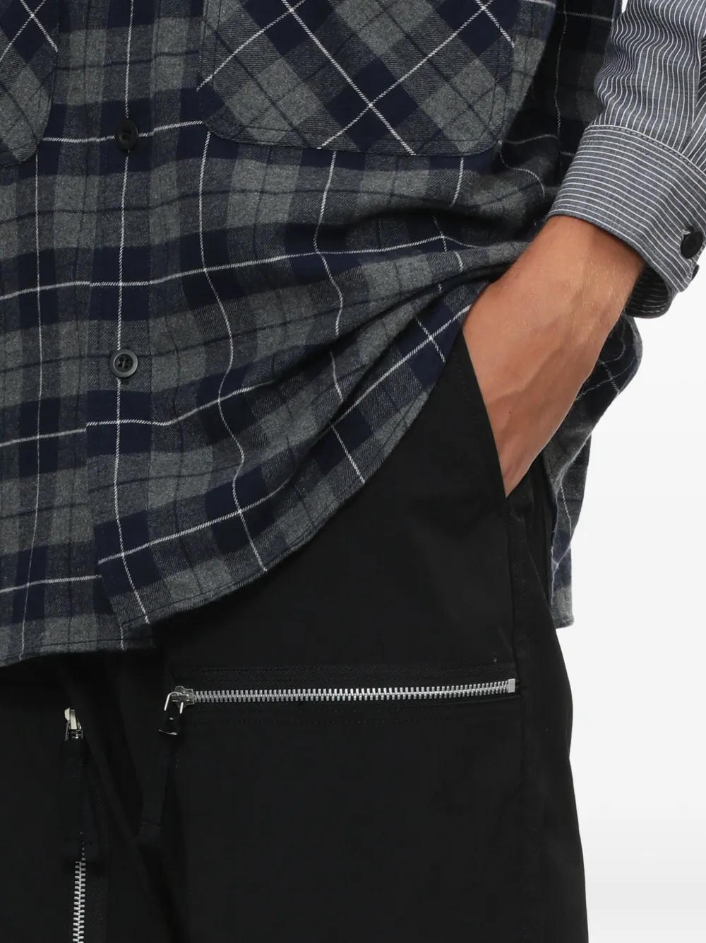 Comme des Garçons Homme Broek met ritszak Zwart