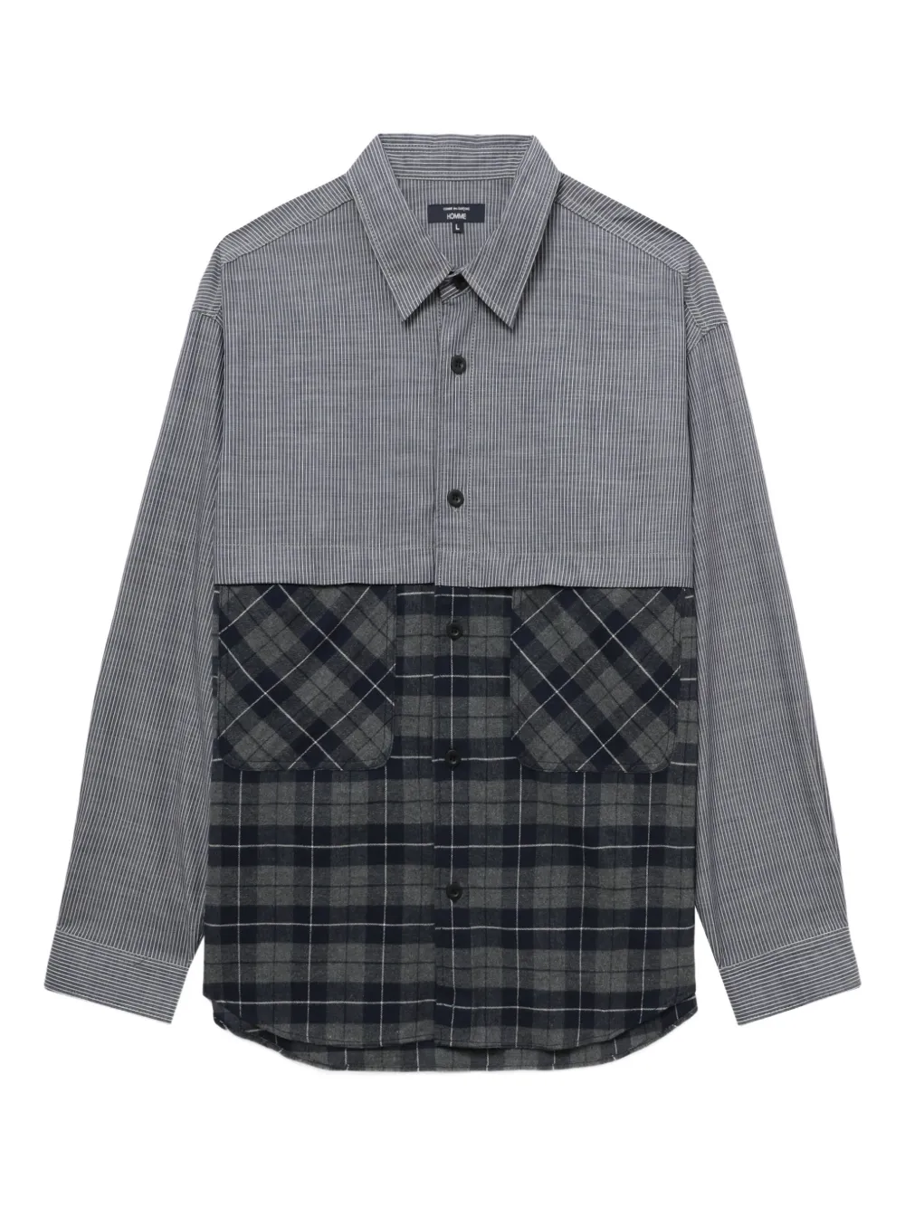 Comme des Garçons Homme panelled shirt - Blu