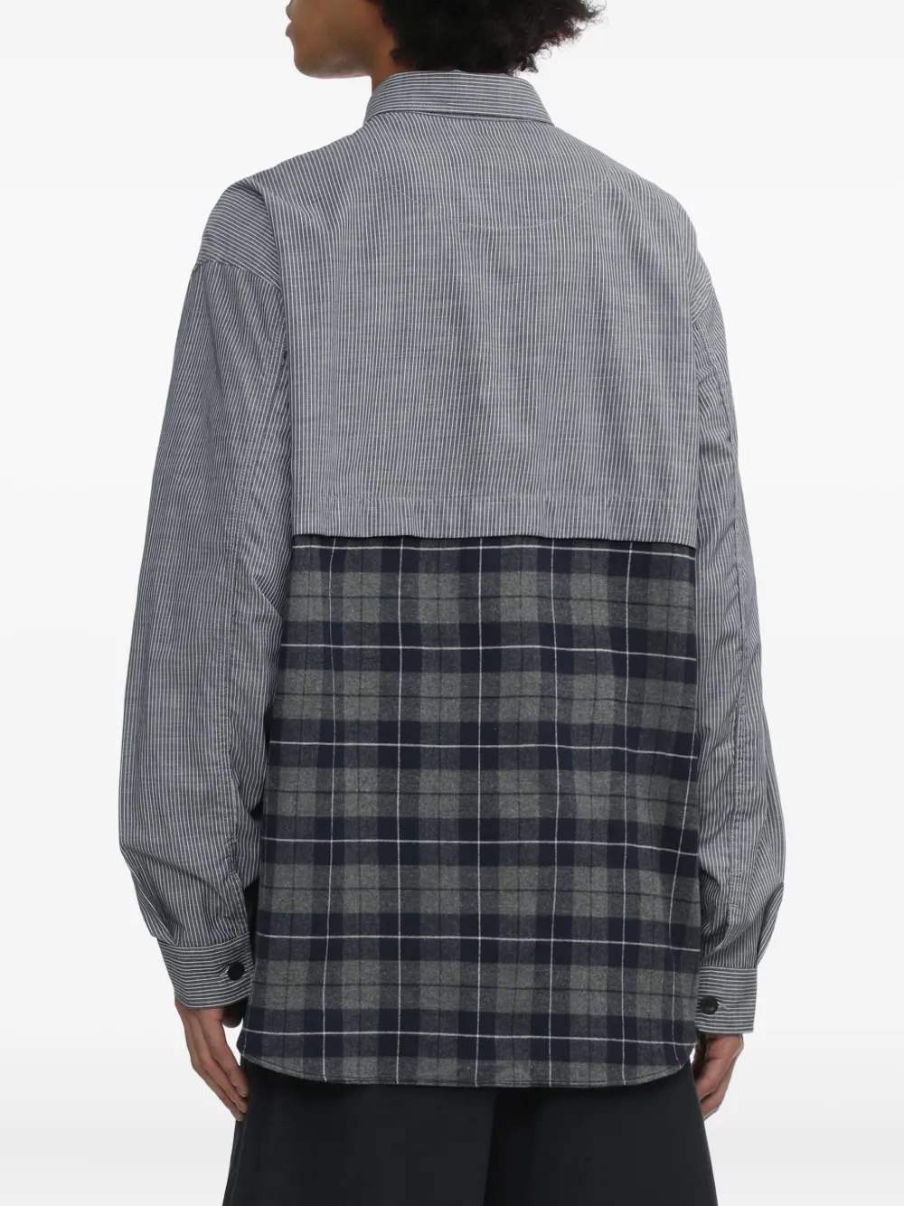Comme des Garçons Homme Overhemd met vlakken Blauw